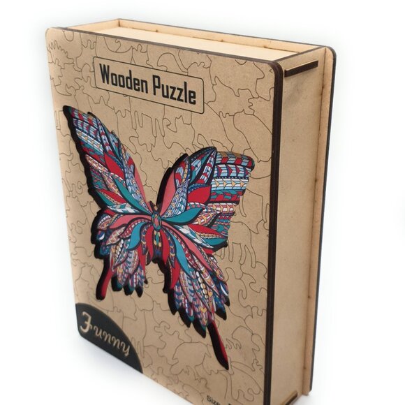 Wooden Jigsaw Puzzles - Engaging, Educational, and Eco-Friendly (Butterfly) - Picture 8 of 9